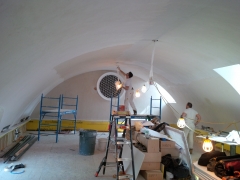 Plastering over the FRG panels